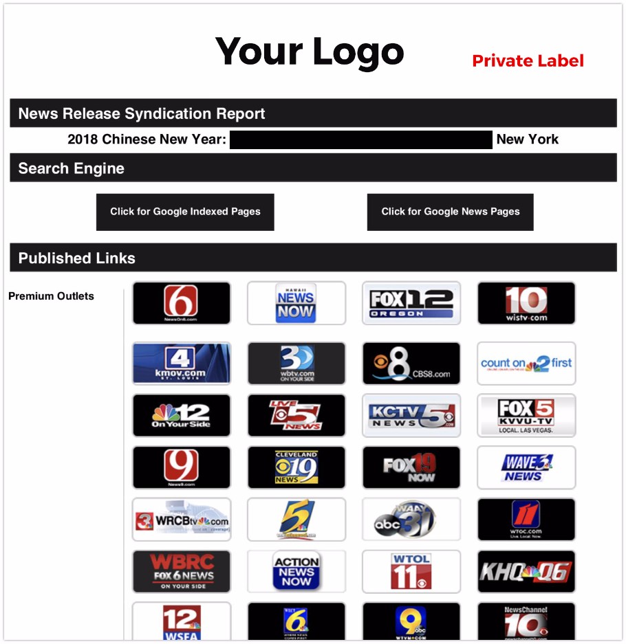 Private Label Press Release Distribution